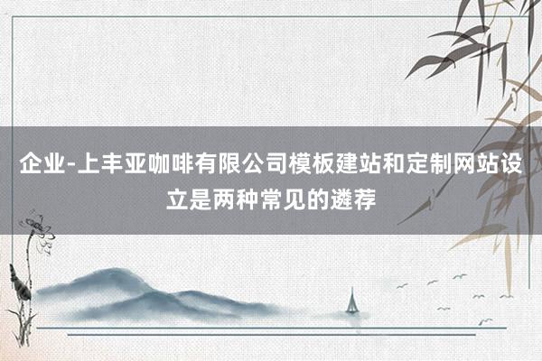 企业-上丰亚咖啡有限公司模板建站和定制网站设立是两种常见的遴荐